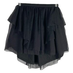 Nwot Manoush Black Tulle Mini Skirt US Size 4 Anthropologie Coquette Whimsygoth